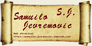 Samuilo Jevremović vizit kartica